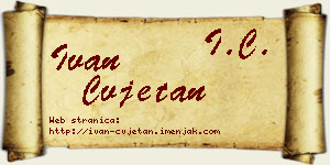 Ivan Cvjetan vizit kartica